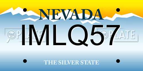 IMLQ57 Nevada License Plate