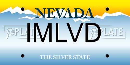 IMLVD Nevada License Plate