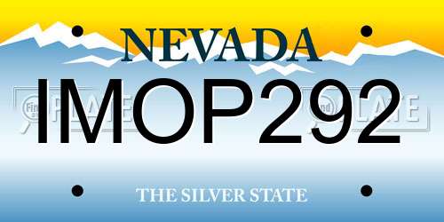 IMOP292 Nevada License Plate