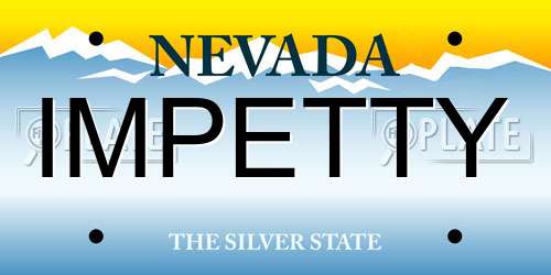 IMPETTY Nevada License Plate