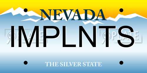 IMPLNTS Nevada License Plate
