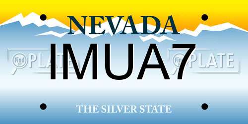 IMUA7 Nevada License Plate