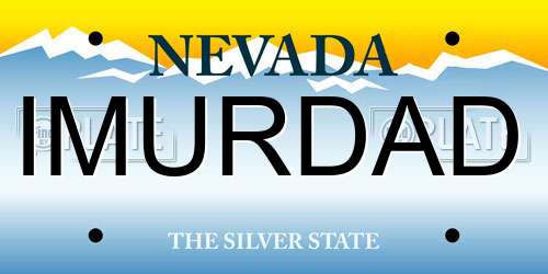 IMURDAD Nevada License Plate