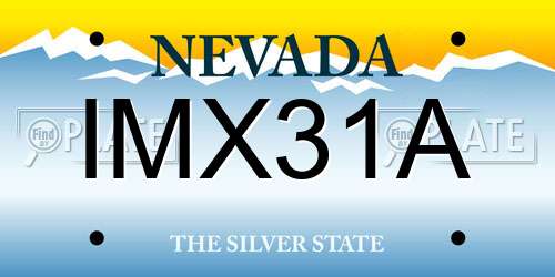 IMX31A Nevada License Plate