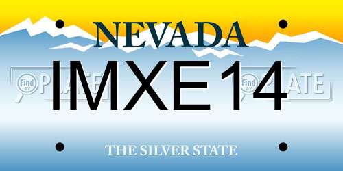 IMXE14 Nevada License Plate