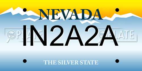 IN2A2A Nevada License Plate