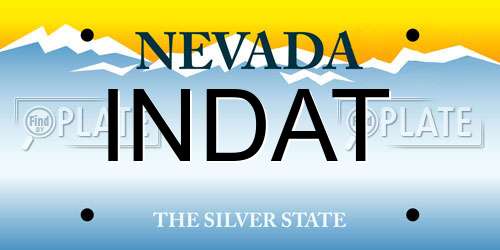 INDAT Nevada License Plate