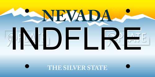 INDFLRE Nevada License Plate