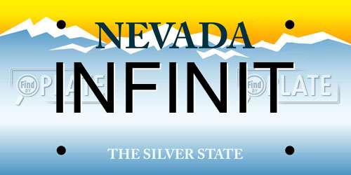 INFINIT Nevada License Plate