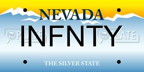 INFNTY Nevada License Plate