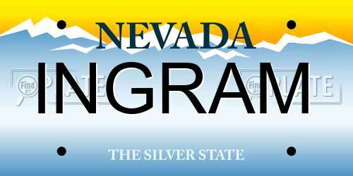 INGRAM Nevada License Plate