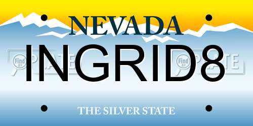 INGRID8 Nevada License Plate