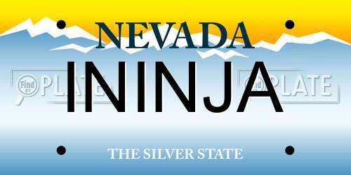 ININJA Nevada License Plate