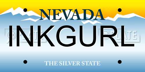 INKGURL Nevada License Plate
