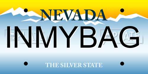INMYBAG Nevada License Plate