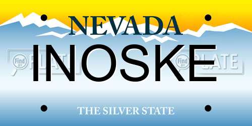 INOSKE Nevada License Plate