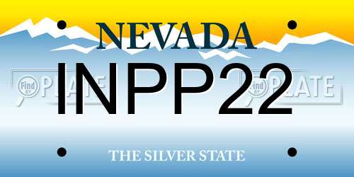 INPP22 Nevada License Plate