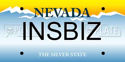 INSBIZ Nevada License Plate