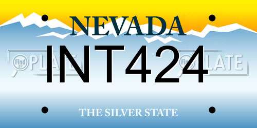 INT424 Nevada License Plate