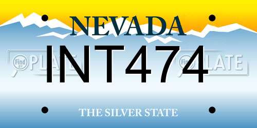 INT474 Nevada License Plate