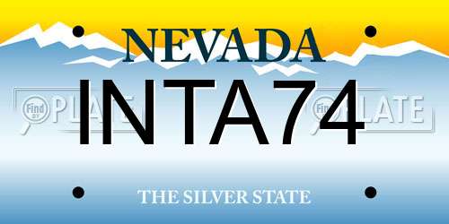 INTA74 Nevada License Plate