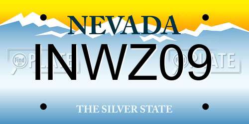 INWZ09 Nevada License Plate