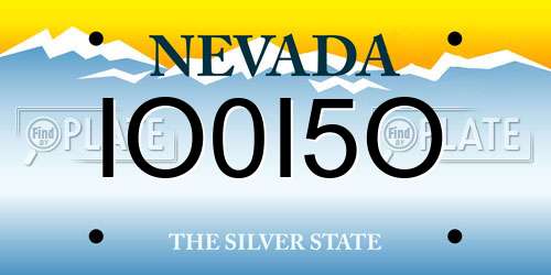 IO0I5O Nevada License Plate