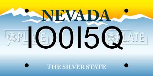 IO0I5Q Nevada License Plate