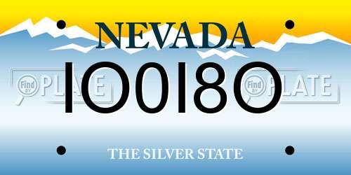 IO0I8O Nevada License Plate