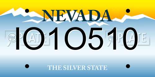 IO1O510 Nevada License Plate