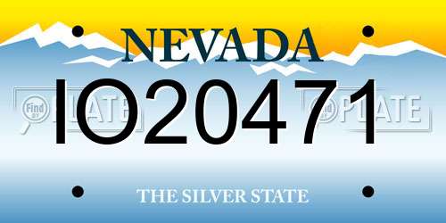 IO20471 Nevada License Plate