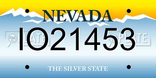IO21453 Nevada License Plate