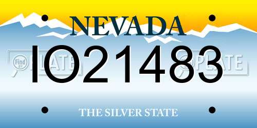 IO21483 Nevada License Plate