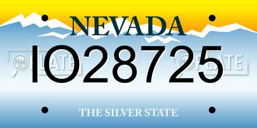 IO28725 Nevada License Plate
