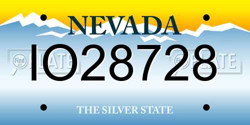 IO28728 Nevada License Plate