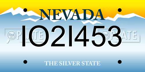 IO2I453 Nevada License Plate