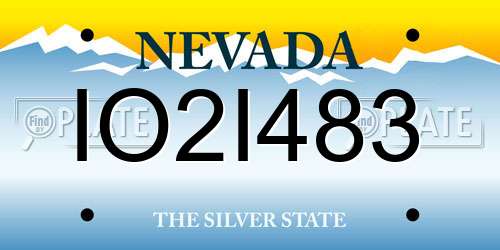IO2I483 Nevada License Plate