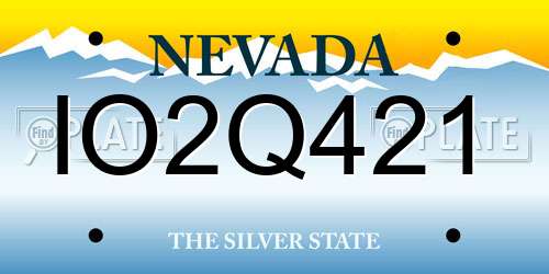 IO2Q421 Nevada License Plate