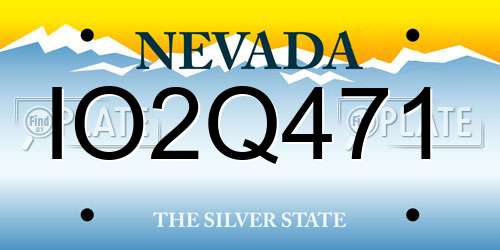 IO2Q471 Nevada License Plate