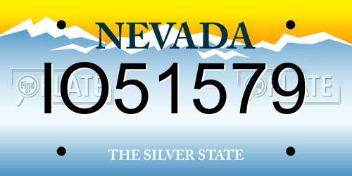 IO51579 Nevada License Plate