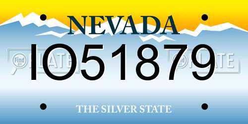 IO51879 Nevada License Plate