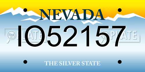 IO52157 Nevada License Plate