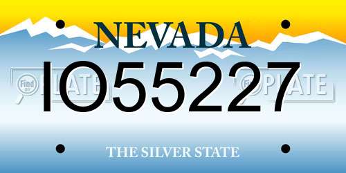 IO55227 Nevada License Plate