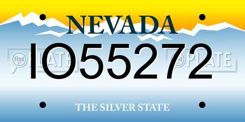 IO55272 Nevada License Plate