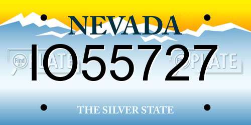 IO55727 Nevada License Plate