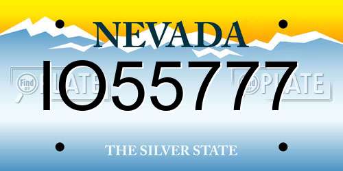 IO55777 Nevada License Plate