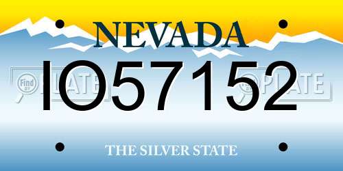 IO57152 Nevada License Plate