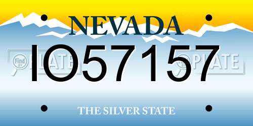 IO57157 Nevada License Plate