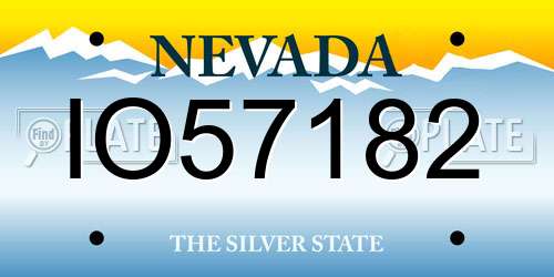 IO57182 Nevada License Plate