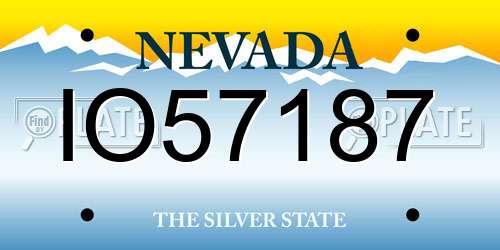 IO57187 Nevada License Plate